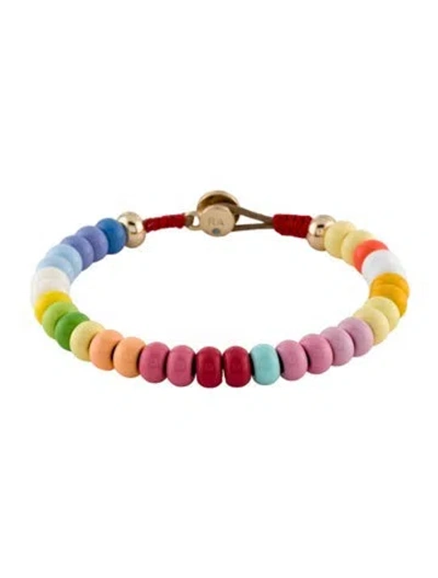 Pre-owned Roxanne Assoulin Enamel Bead Bracelet, 6.25" In Multi