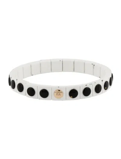 Pre-owned Roxanne Assoulin Enamel Bead Bracelet, 6.5" In Multi