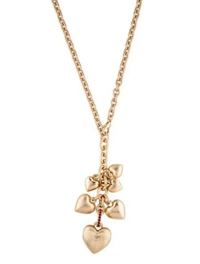 Pre-owned Roxanne Assoulin Family Of Hearts Pendant Necklace, 26" In Multi