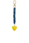 Roxanne Assoulin The Happy Cord Heart Bag Charm In Blue