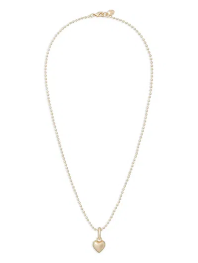 Roxanne Assoulin Heart-pendant Ball-chain Necklace In Gold