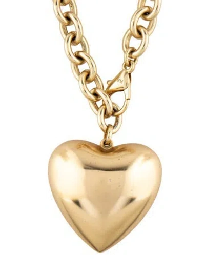 Pre-owned Roxanne Assoulin Heart Pendant Necklace, 33" In Multicolor