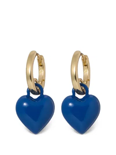 Roxanne Assoulin Itsy Bitsy Heart Earrings In Blue