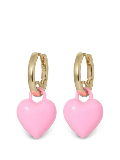 Roxanne Assoulin Itsy Bitsy Heart Earrings In Pink