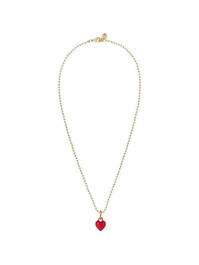 Roxanne Assoulin Itsy Bitsy Heart-charm Necklace In Gold