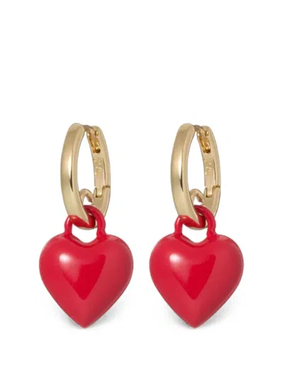 Roxanne Assoulin Itsy Bitsy Heart-pendant Earrings In Red