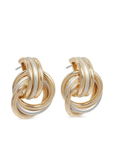 Roxanne Assoulin Link Knot Earrings In Gold