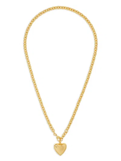 Roxanne Assoulin Little Puffy Heart Necklace In Gold