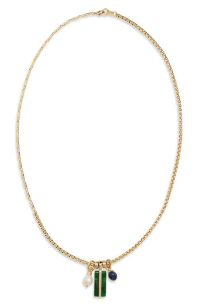 Roxanne Assoulin Long Mixed Pendant Necklace In White