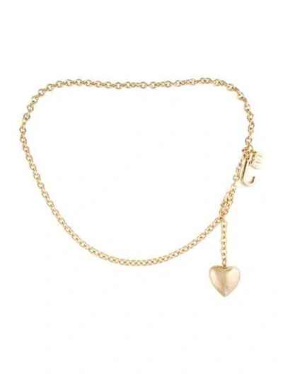 Pre-owned Roxanne Assoulin Metal Chain-link Belt In Gold