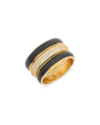 Roxanne Assoulin Midnight Trio Ring In Black