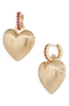 Roxanne Assoulin Mini Florentine Heart Earrings In Gold