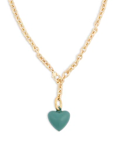 Roxanne Assoulin Mini Puffy Enamel Heart Necklace, 18 In Gold