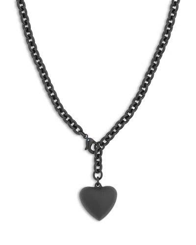 Roxanne Assoulin Mini Puffy Heart Necklace, 18 In Black