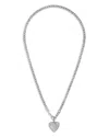 Roxanne Assoulin Little Puffy Heart Necklace In Silver
