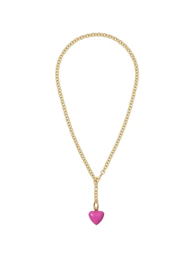 Roxanne Assoulin Mini Puffy Heart-charm Necklace In Gold
