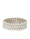 Roxanne Assoulin Mini Square Stud Bracelet (set Of Three) In Silver