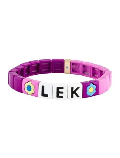 Pre-owned Roxanne Assoulin Monogram Bracelet, 6" In Multi