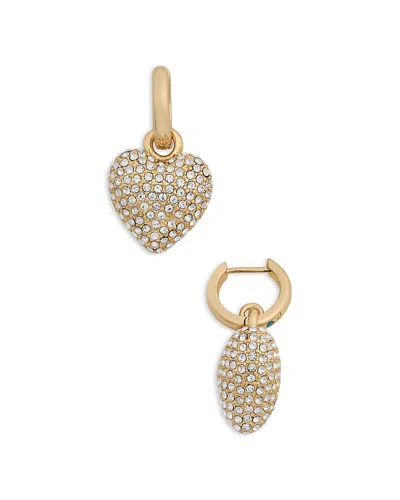 Roxanne Assoulin Pave Puffy Heart Earrings In Gold