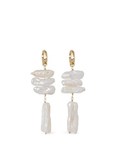 Roxanne Assoulin Pearl Branch Drop Earrings In White