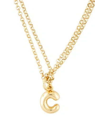 Pre-owned Roxanne Assoulin Puffy "c" Double Stand Pendant Necklace, 26" In Multicolor