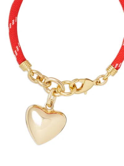 Roxanne Assoulin Puffy Heart Cord Bracelet In Gold