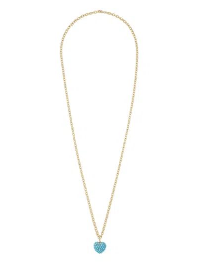 Roxanne Assoulin Puffy Heart Necklace In Gold