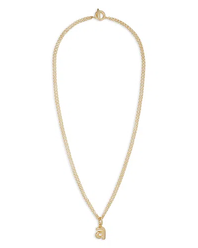 Roxanne Assoulin Puffy Initial Double Chain Pendant Necklace, 26 In Pattern