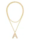 Roxanne Assoulin Puffy Initial Necklace In Gold