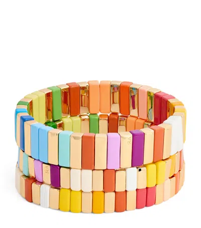 Roxanne Assoulin Set Of Three Merry & Bright Bracelets In Multi