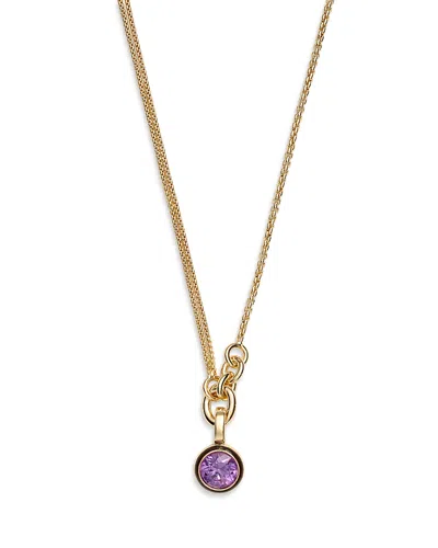 Roxanne Assoulin The Single Drop Gold-tone And Cubic Zirconia Necklace
