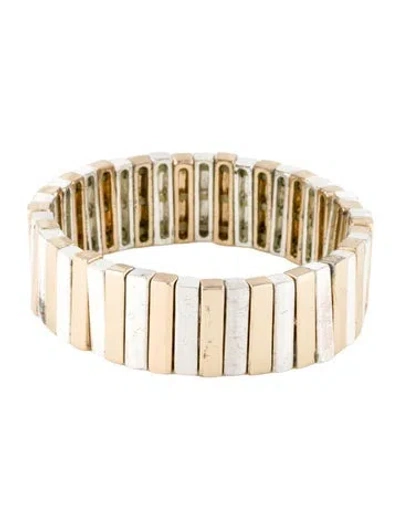 Pre-owned Roxanne Assoulin Stretch Bangle, 6.5" In Multi