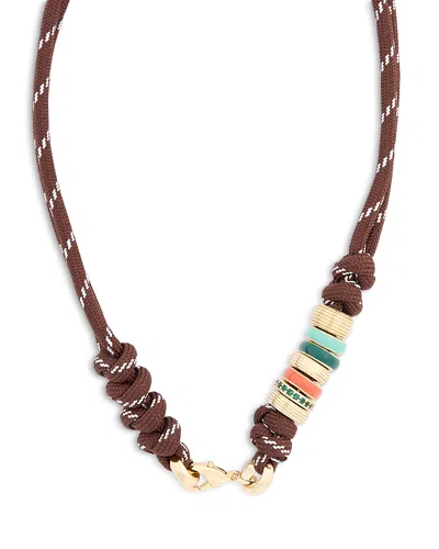 Roxanne Assoulin Super Size Happy Cord Necklace, 14 In Brown