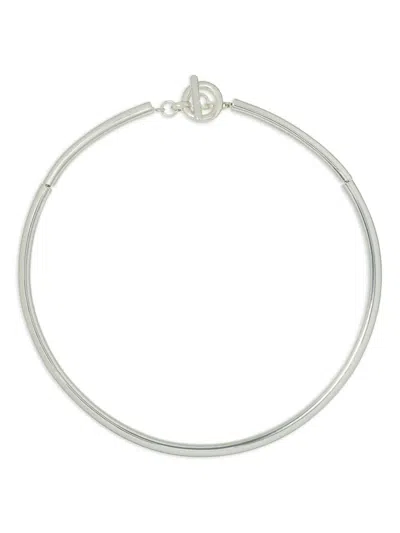 Roxanne Assoulin T-bar-fastening Necklace In Silver