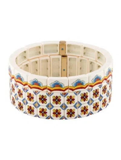 Pre-owned Roxanne Assoulin Terrazzo La Campania Bracelet Set, 6.5" In Multi