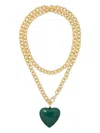 Roxanne Assoulin The Big Puffy Heart-charm Necklace In Gold