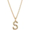 Roxanne Assoulin The Big Puffy Initial Pendant Necklace In Burgundy