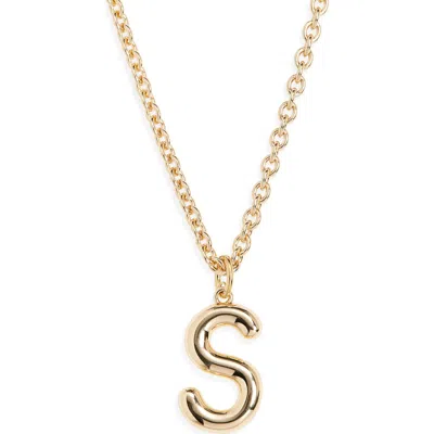 Roxanne Assoulin The Big Puffy Initial Pendant Necklace In Burgundy