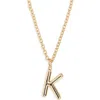 Roxanne Assoulin The Big Puffy Initial Pendant Necklace In Brown
