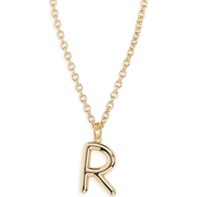 Roxanne Assoulin The Big Puffy Initial Pendant Necklace In Brown