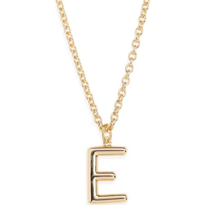 Roxanne Assoulin The Big Puffy Initial Pendant Necklace In Brown