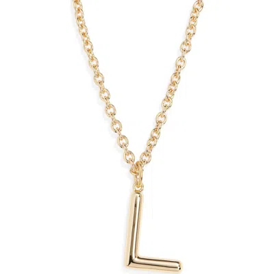 Roxanne Assoulin The Big Puffy Initial Pendant Necklace In Brown