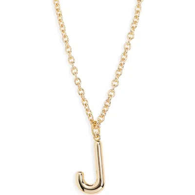 Roxanne Assoulin The Big Puffy Initial Pendant Necklace In Brown