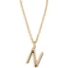 Roxanne Assoulin The Big Puffy Initial Pendant Necklace In Gold
