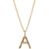 Roxanne Assoulin The Big Puffy Initial Pendant Necklace In Gold