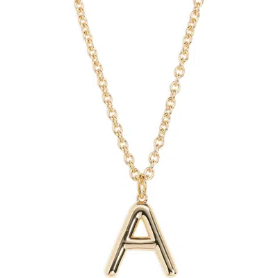Roxanne Assoulin The Big Puffy Initial Pendant Necklace In Gold