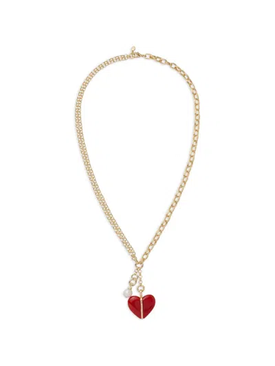 Roxanne Assoulin The Big Stone Heart Necklace In Gold