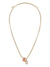 Roxanne Assoulin The Box Chain Heart-charm Necklace In Metallic