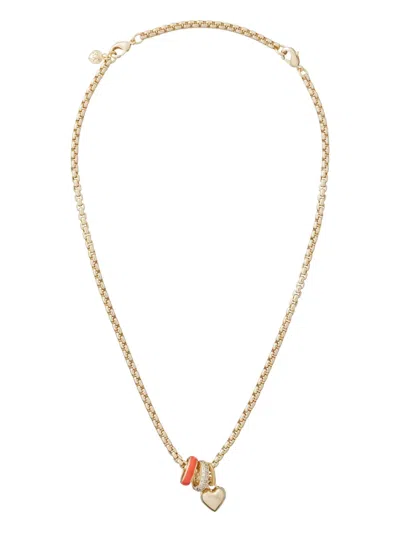 Roxanne Assoulin The Box Chain Heart-charm Necklace In Metallic