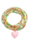 Roxanne Assoulin The Charm Healing Bunch Set Of 6 Beaded Stretch Bracelets
